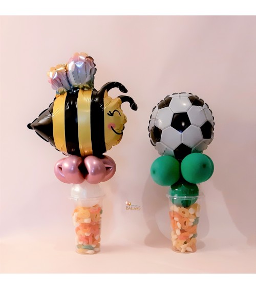 Mini-Ballon Licorne (30 cm) - monté sur tige cadeau à emporter anniversaire  give away candy cup goodies