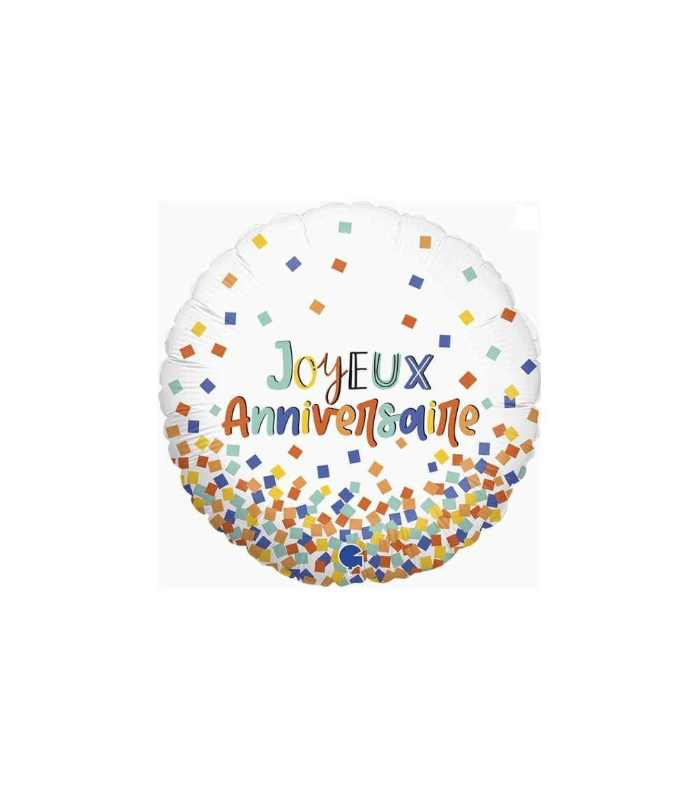 Ballon aluminium multicolore chiffre 45 cm